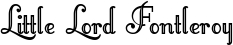 Little Lord Fontleroy font